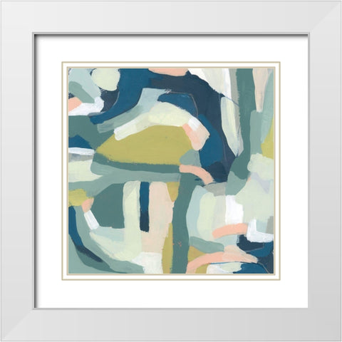 Field Map II White Modern Wood Framed Art Print with Double Matting by Vess, June Erica