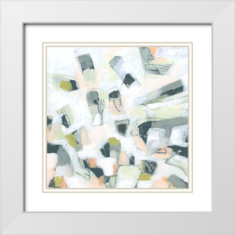 Scribble Prism I White Modern Wood Framed Art Print with Double Matting by Vess, June Erica