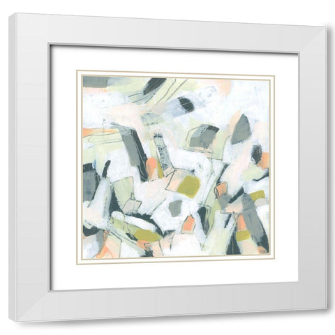 Scribble Prism II White Modern Wood Framed Art Print with Double Matting by Vess, June Erica