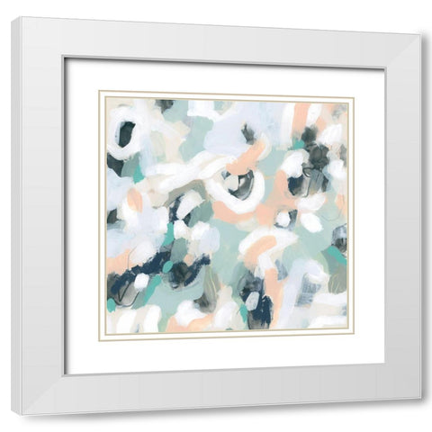 Pastel Alloy III White Modern Wood Framed Art Print with Double Matting by Vess, June Erica
