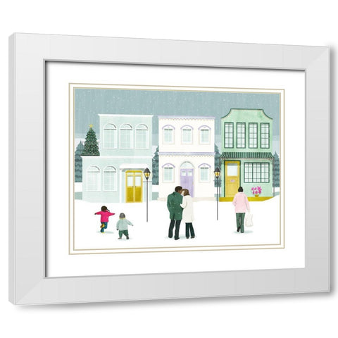 Little Town I White Modern Wood Framed Art Print with Double Matting by Popp, Grace