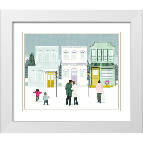 Little Town I White Modern Wood Framed Art Print with Double Matting by Popp, Grace