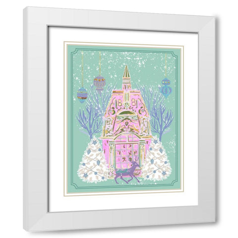 Winter Holidays I White Modern Wood Framed Art Print with Double Matting by Wang, Melissa