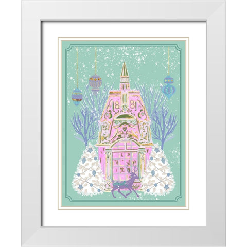 Winter Holidays I White Modern Wood Framed Art Print with Double Matting by Wang, Melissa
