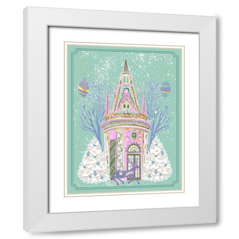 Winter Holidays III White Modern Wood Framed Art Print with Double Matting by Wang, Melissa