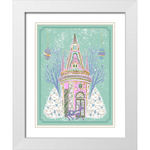 Winter Holidays III White Modern Wood Framed Art Print with Double Matting by Wang, Melissa