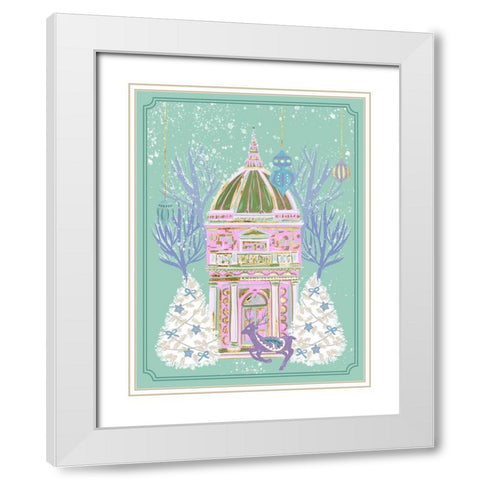 Winter Holidays IV White Modern Wood Framed Art Print with Double Matting by Wang, Melissa