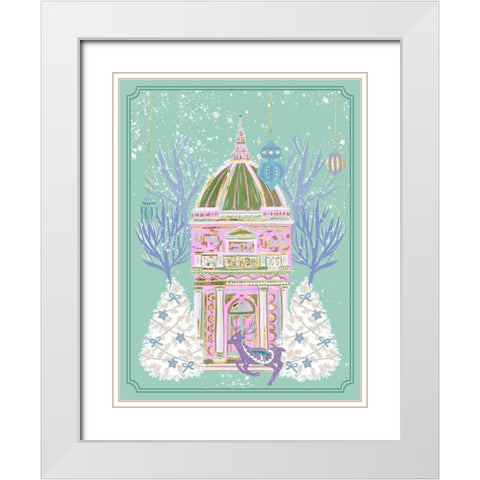 Winter Holidays IV White Modern Wood Framed Art Print with Double Matting by Wang, Melissa
