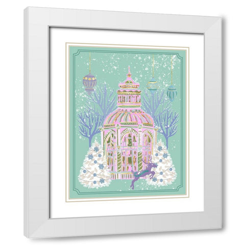 Winter Holidays V White Modern Wood Framed Art Print with Double Matting by Wang, Melissa