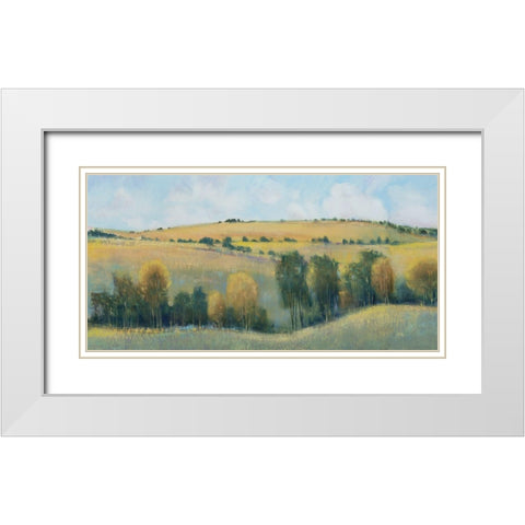 Valley Field I White Modern Wood Framed Art Print with Double Matting by OToole, Tim