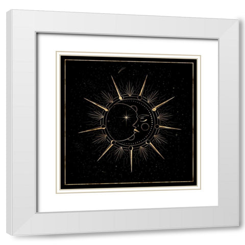 Mother Moon I White Modern Wood Framed Art Print with Double Matting by Popp, Grace