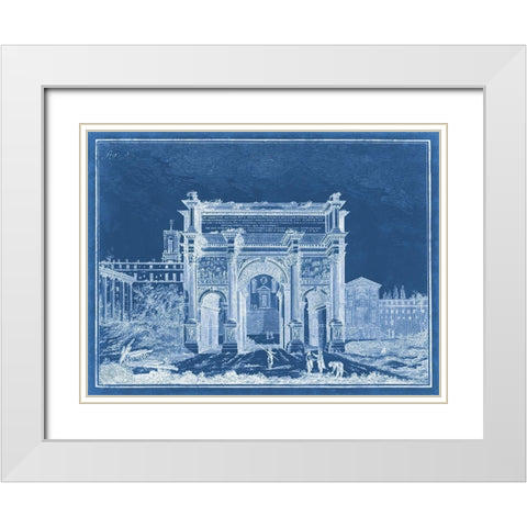 Indigo Antiquities III White Modern Wood Framed Art Print with Double Matting by Vision Studio