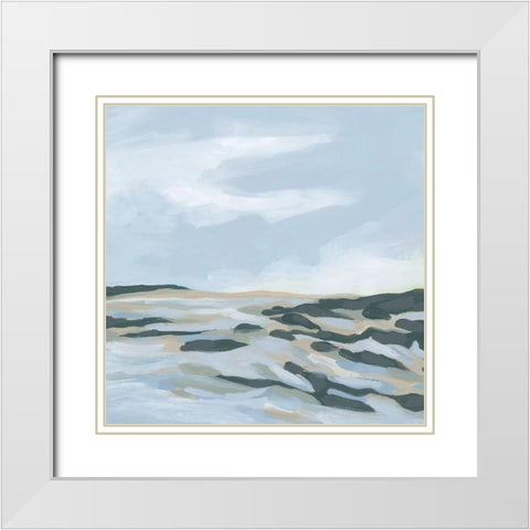 Chambray Coast II White Modern Wood Framed Art Print with Double Matting by Vess, June Erica
