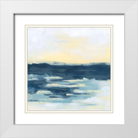 Golden Surf II White Modern Wood Framed Art Print with Double Matting by Vess, June Erica