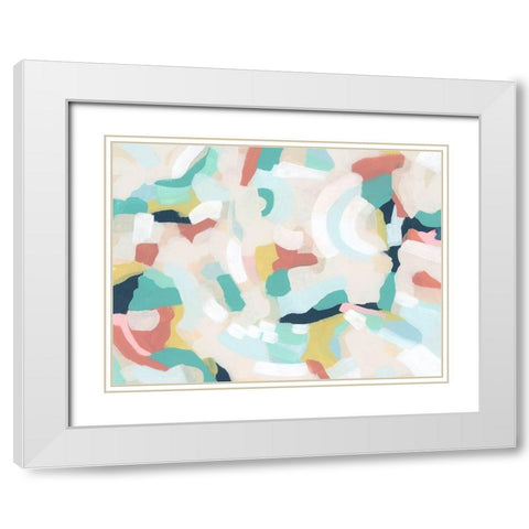 Wave Pool I White Modern Wood Framed Art Print with Double Matting by Vess, June Erica