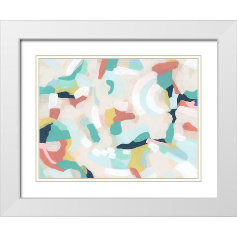 Wave Pool I White Modern Wood Framed Art Print with Double Matting by Vess, June Erica