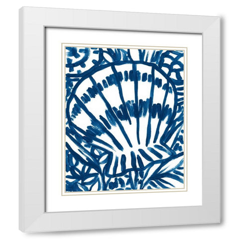 Brushy Beach Batik IV White Modern Wood Framed Art Print with Double Matting by Vess, June Erica