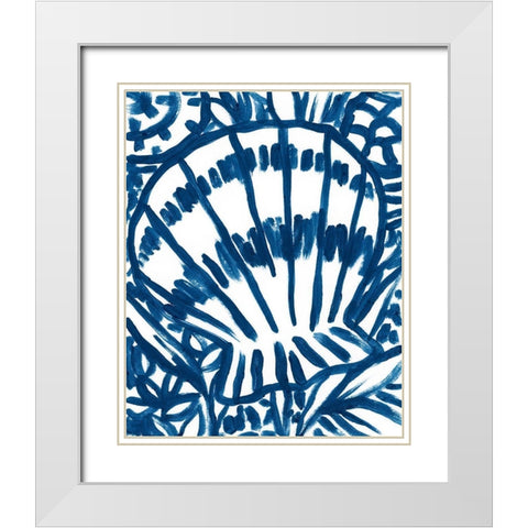 Brushy Beach Batik IV White Modern Wood Framed Art Print with Double Matting by Vess, June Erica
