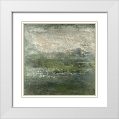 Embellished Sky And Earth White Modern Wood Framed Art Print with Double Matting by Gordon, Sharon