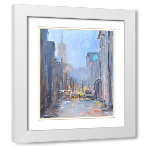 City View White Modern Wood Framed Art Print with Double Matting by Stevens, Allayn