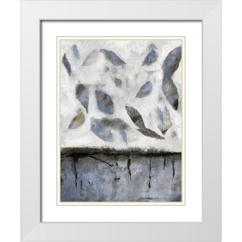 Falling Up in Blue I White Modern Wood Framed Art Print with Double Matting by Bagnato, Judi