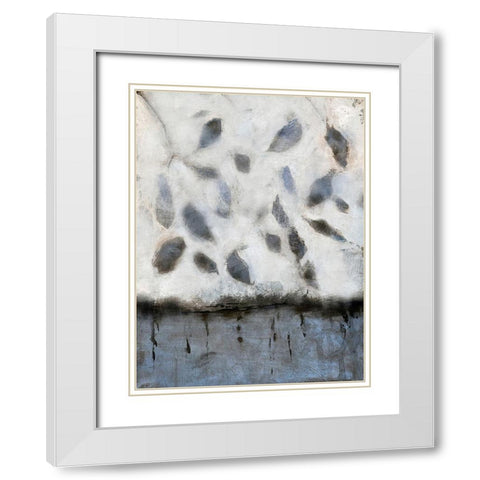 Falling Up in Blue II White Modern Wood Framed Art Print with Double Matting by Bagnato, Judi