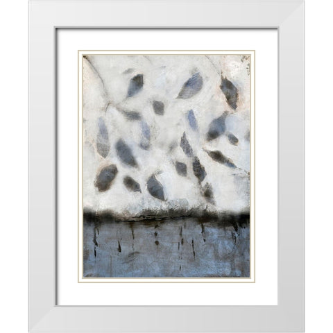 Falling Up in Blue II White Modern Wood Framed Art Print with Double Matting by Bagnato, Judi