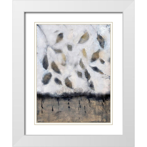 Falling Up in Taupe II White Modern Wood Framed Art Print with Double Matting by Bagnato, Judi