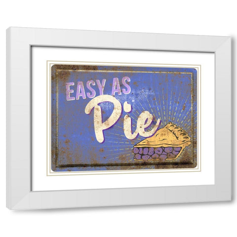 Easy as Pie White Modern Wood Framed Art Print with Double Matting by North 40