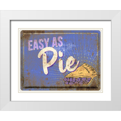 Easy as Pie White Modern Wood Framed Art Print with Double Matting by North 40
