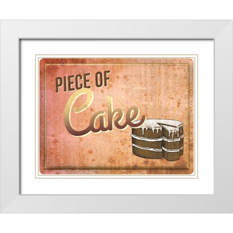 Piece of Cake White Modern Wood Framed Art Print with Double Matting by North 40