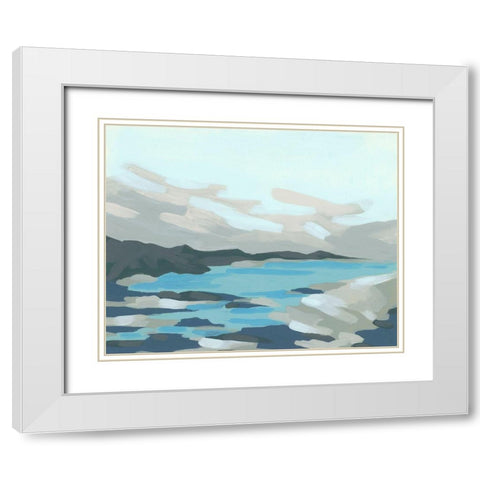 Cloudy Inlet II White Modern Wood Framed Art Print with Double Matting by Vess, June Erica