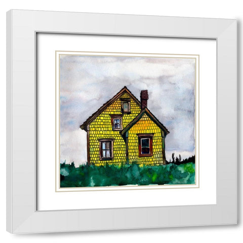 Cool Cabin IV White Modern Wood Framed Art Print with Double Matting by McCreery, Paul