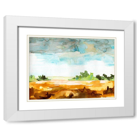 Open Skies I White Modern Wood Framed Art Print with Double Matting by McCreery, Paul