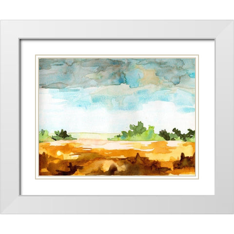 Open Skies I White Modern Wood Framed Art Print with Double Matting by McCreery, Paul