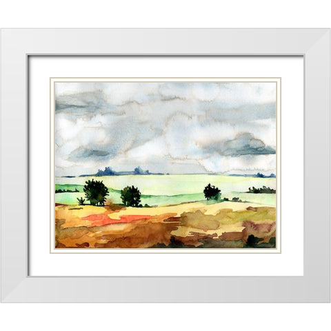 Open Skies II White Modern Wood Framed Art Print with Double Matting by McCreery, Paul