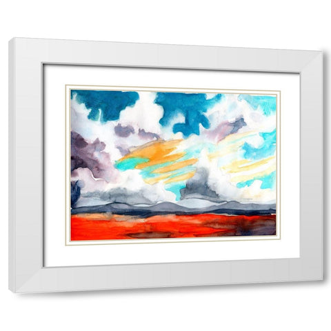 Open Skies IV White Modern Wood Framed Art Print with Double Matting by McCreery, Paul