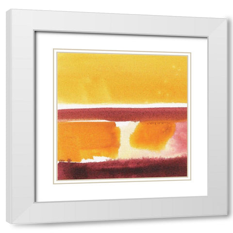 Desert Skies I White Modern Wood Framed Art Print with Double Matting by Combs, Joyce