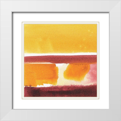 Desert Skies I White Modern Wood Framed Art Print with Double Matting by Combs, Joyce