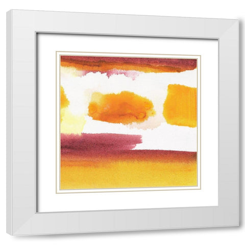 Desert Skies II White Modern Wood Framed Art Print with Double Matting by Combs, Joyce