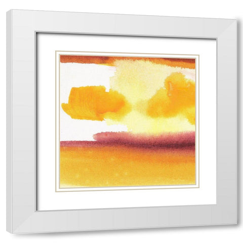Desert Skies III White Modern Wood Framed Art Print with Double Matting by Combs, Joyce