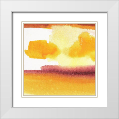 Desert Skies III White Modern Wood Framed Art Print with Double Matting by Combs, Joyce