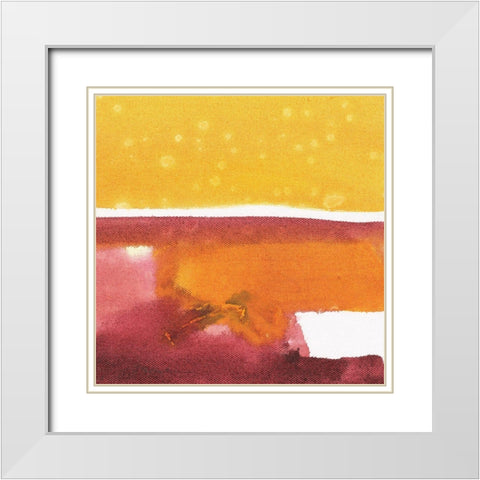 Desert Skies IV White Modern Wood Framed Art Print with Double Matting by Combs, Joyce