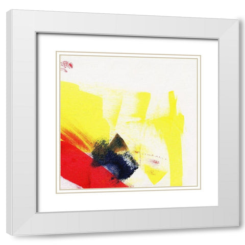 Floating Perspectives I White Modern Wood Framed Art Print with Double Matting by Combs, Joyce