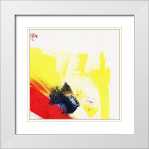 Floating Perspectives I White Modern Wood Framed Art Print with Double Matting by Combs, Joyce