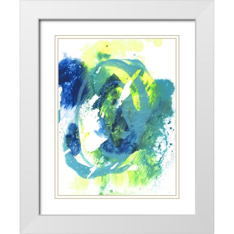Positive Vibes II White Modern Wood Framed Art Print with Double Matting by Combs, Joyce