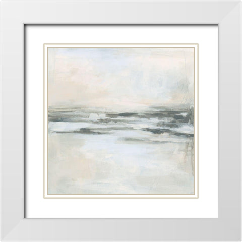 Winter Coast I White Modern Wood Framed Art Print with Double Matting by Vess, June Erica