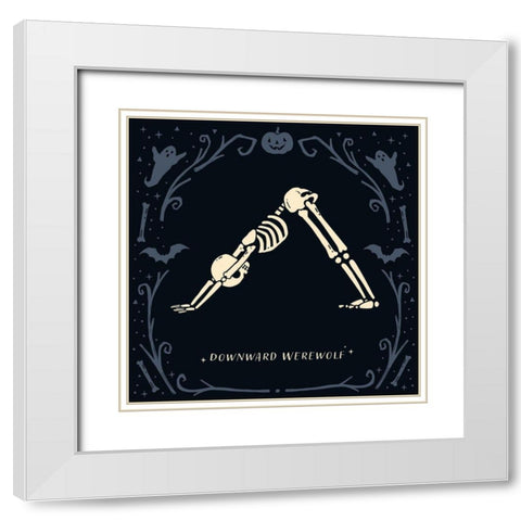 Scary Stretches I White Modern Wood Framed Art Print with Double Matting by Barnes, Victoria