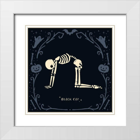 Scary Stretches IV White Modern Wood Framed Art Print with Double Matting by Barnes, Victoria