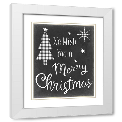 We Wish White Modern Wood Framed Art Print with Double Matting by Chandler, Sharon